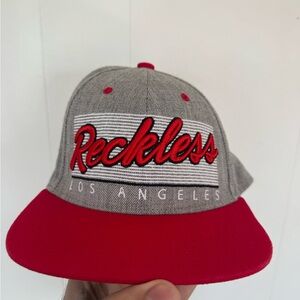 Reckless Los Angeles Gray and Red Cap